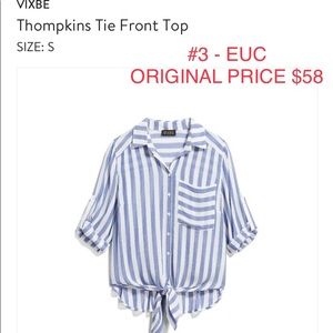 Vixbe Thompkins tie front top